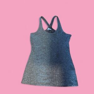 Studio Y Metallic Silver Tank Top